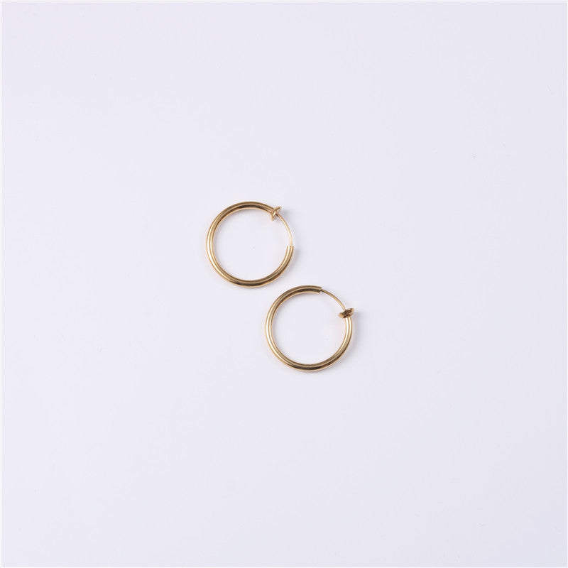 No-Pierce Titanium Clip-On Hoop β Rose Gold Comfort Fit