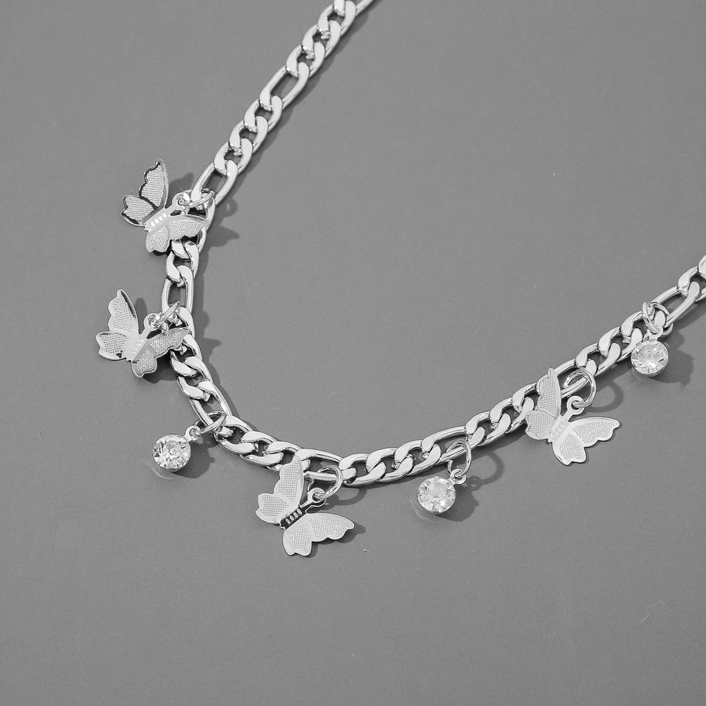 Dainty Butterfly Charm Necklace – Adjustable Gold or Silver Chain