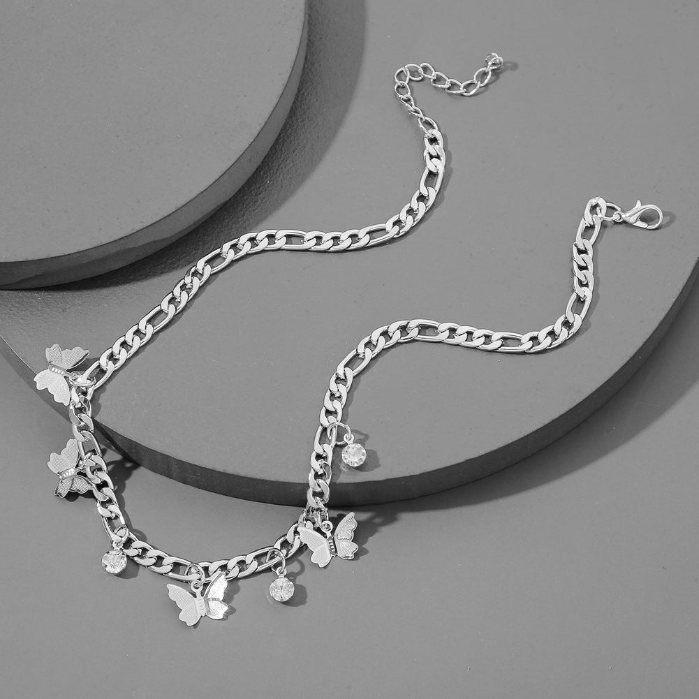 Dainty Butterfly Charm Necklace – Adjustable Gold or Silver Chain