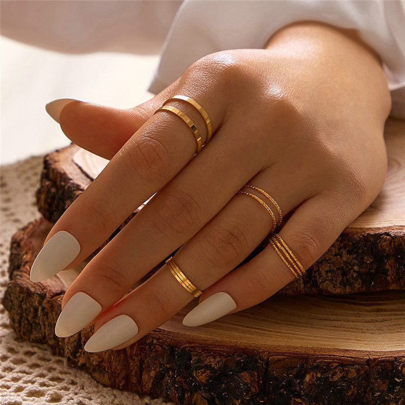 Boho Silver Ring Set – 10-Piece Adjustable Knuckle Rings (Unisex)
