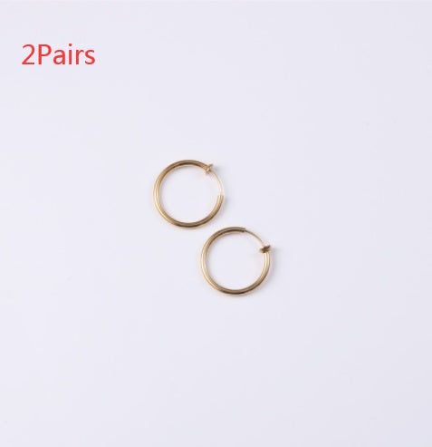 No-Pierce Titanium Clip-On Hoop β Rose Gold Comfort Fit
