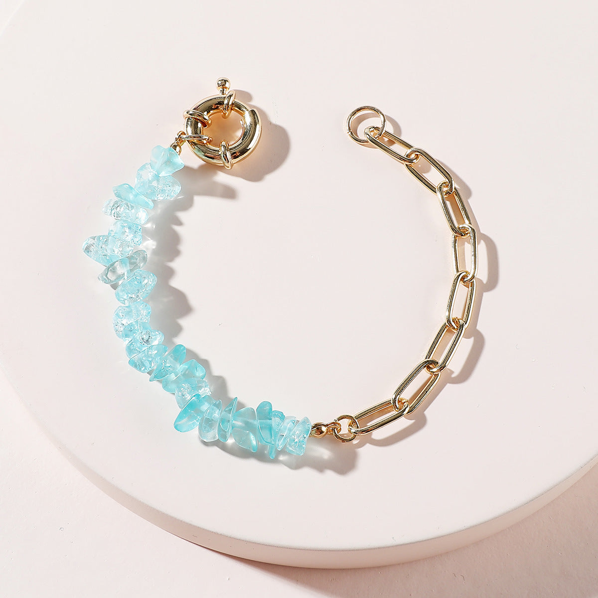 Amethyst Stone Chain Bracelet – Adjustable Crystal Energy Jewelry
