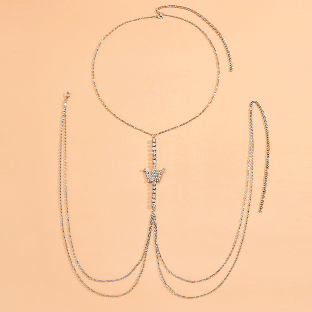 Gold Body Tassel Chain β Glam Statement Jewelry for Chest & Waist
