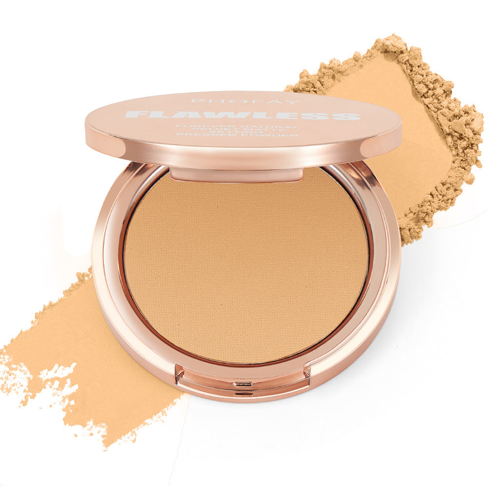 PHOFAY Matte Setting Pressed Powder – Shine-Free, Flawless Finish