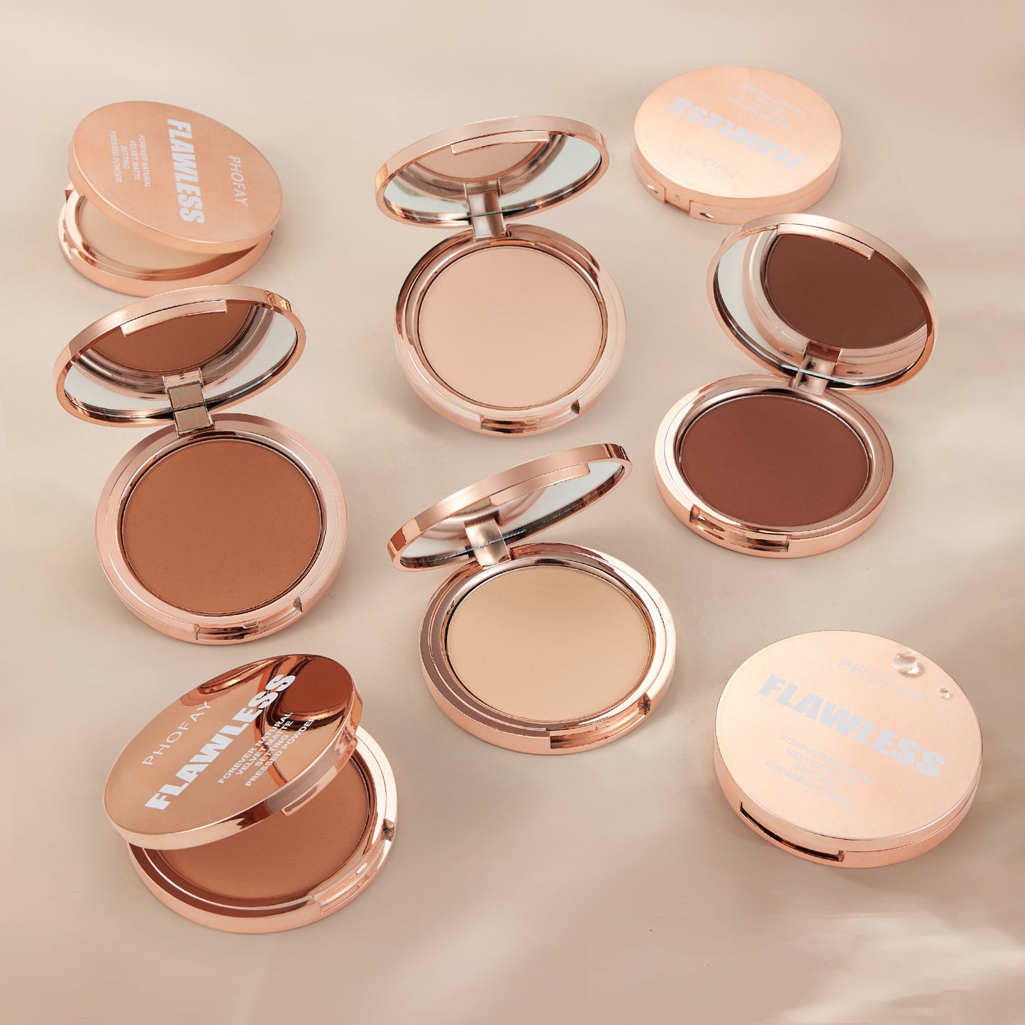 PHOFAY Matte Setting Pressed Powder – Shine-Free, Flawless Finish