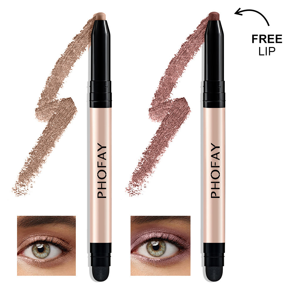 PHOFAY 2-in-1 Eyeshadow Stick Set – Waterproof, Smudge-Proof & Easy-Blend