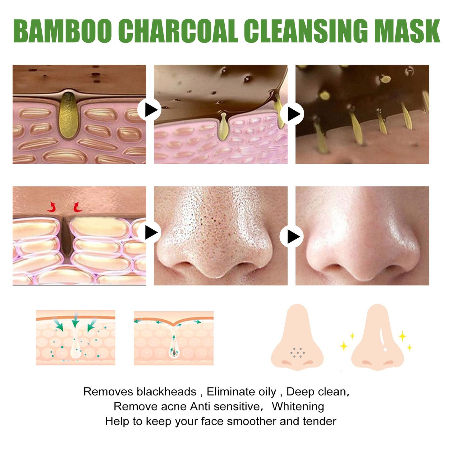 Detox Bamboo Charcoal Peel-Off Mask – Deep Clean, Smooth Glow