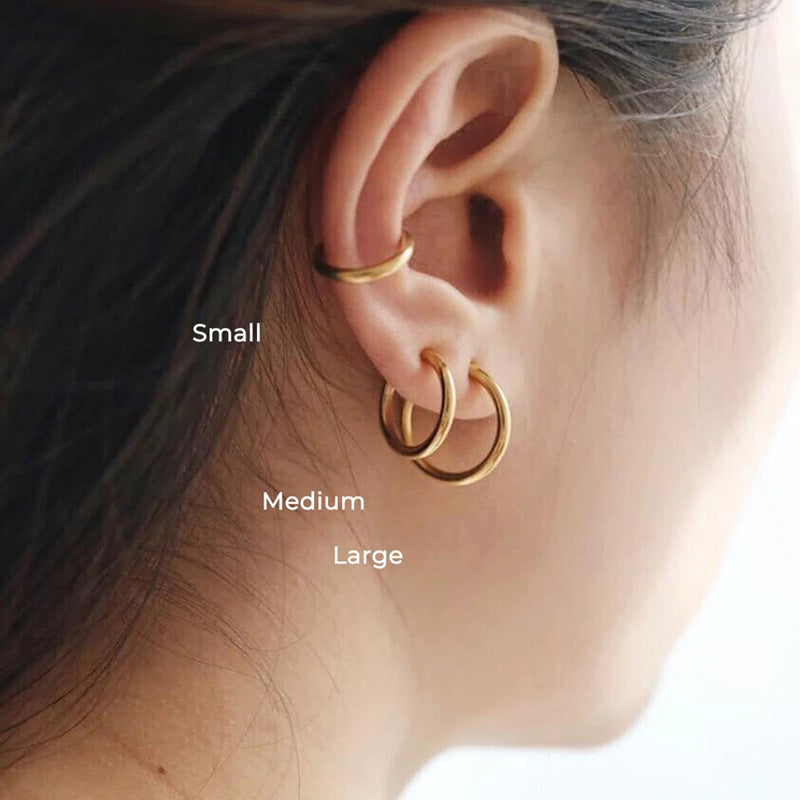 No-Pierce Titanium Clip-On Hoop β Rose Gold Comfort Fit