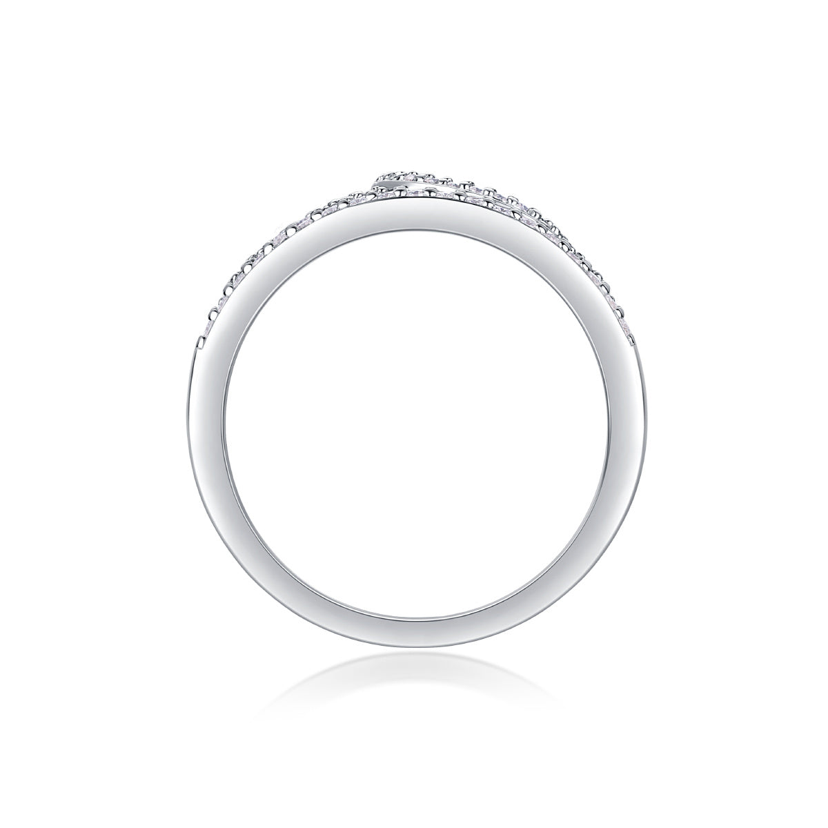 Moissanite Crown Ring – Luxury Silver Tiara-Inspired Band