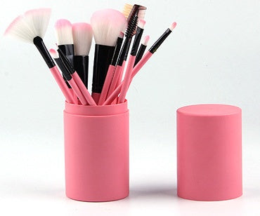 12-Piece Vegan Makeup Brush Set β Soft, Stylish, and Essential