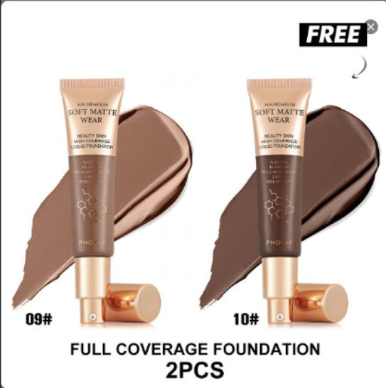 Matte Full Coverage Liquid Foundation β 24H Shine Control & Buildable Coverage