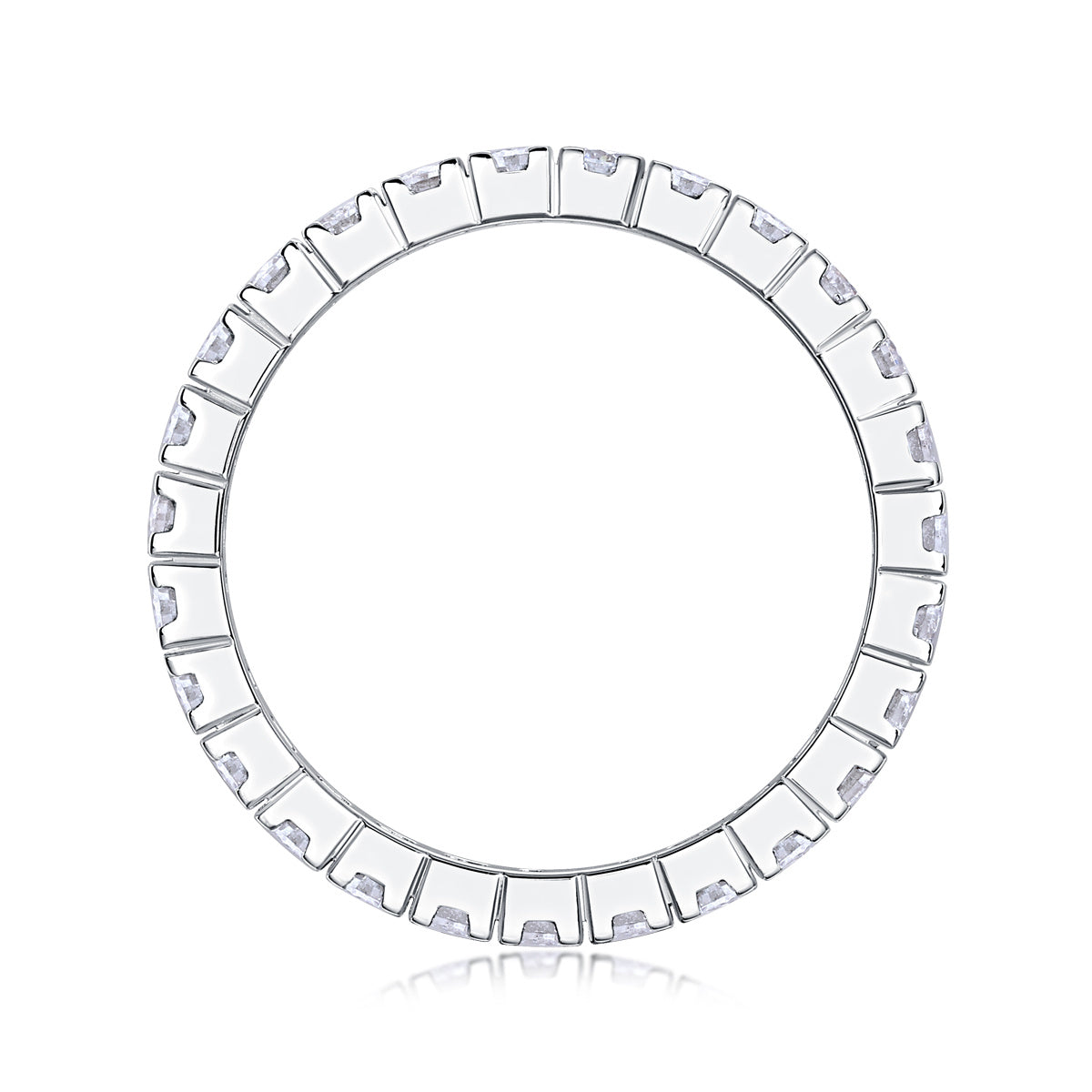 Multi-Row Moissanite Ring β Luxury Silver Sparkle Band