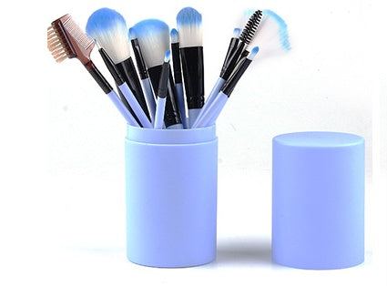 12-Piece Vegan Makeup Brush Set β Soft, Stylish, and Essential