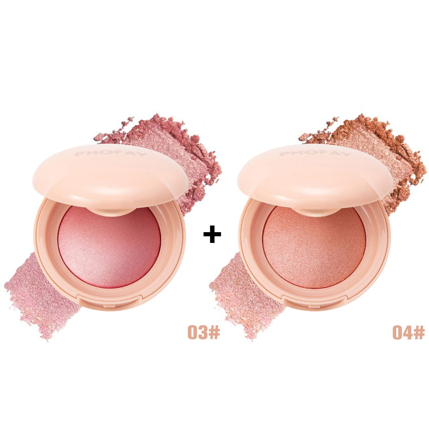 PHOFAY Luminous Powder Blush – Soft Glow, Feather-Light Finish