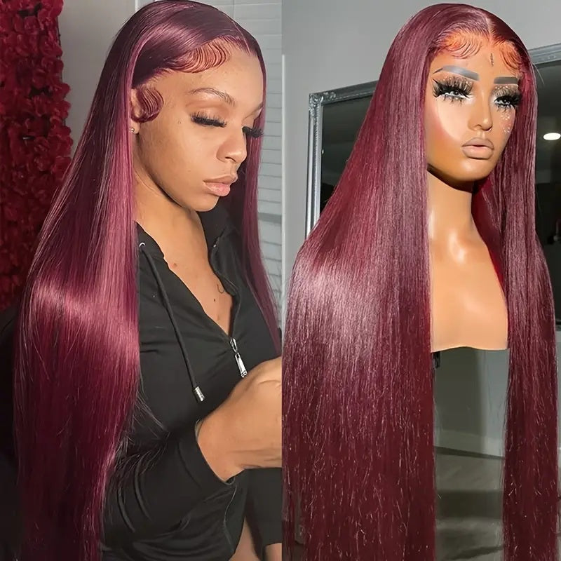 Luxury 26-Inch Long Wavy Lace Front Wig β Natural Black, Heat Resistant