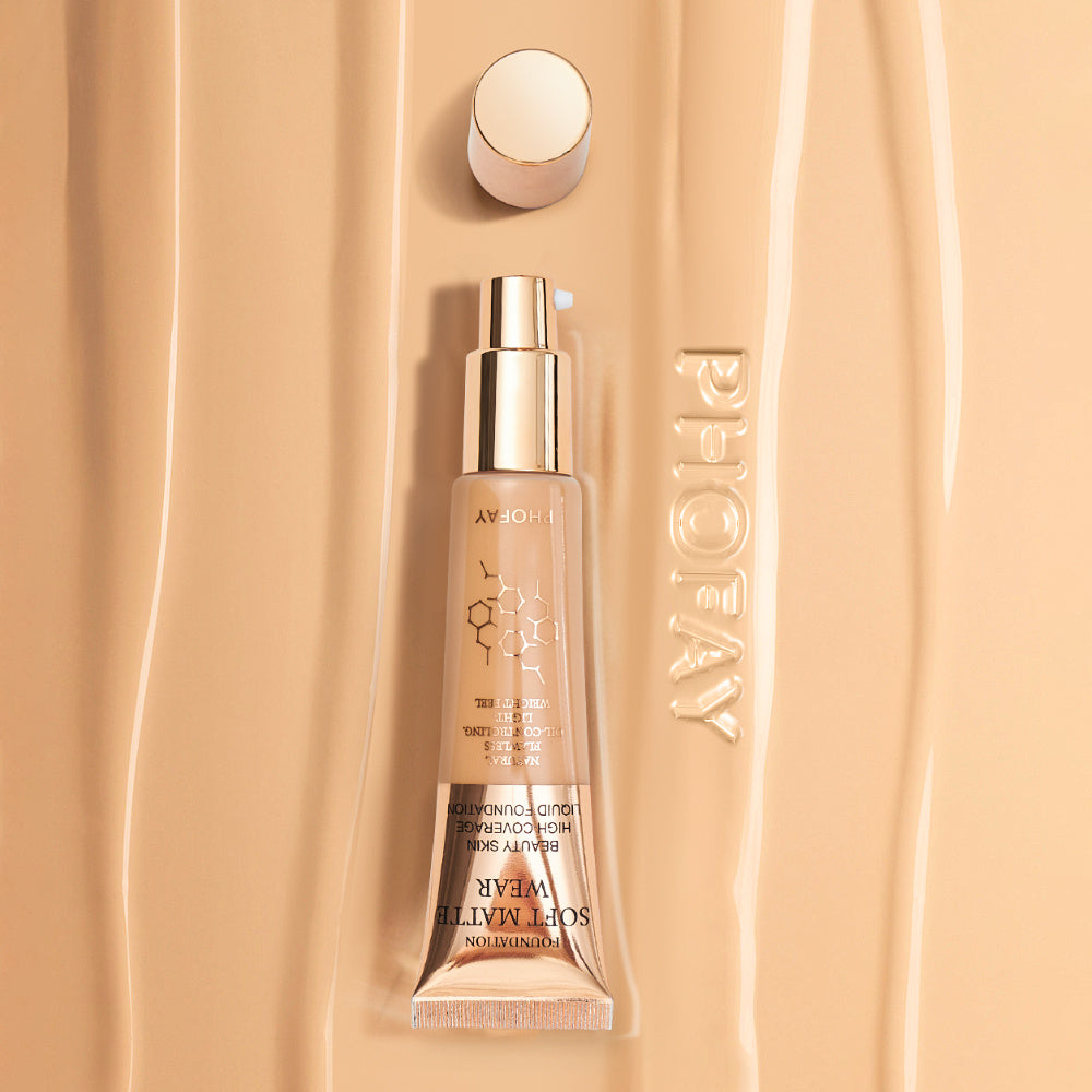 Matte Full Coverage Liquid Foundation β 24H Shine Control & Buildable Coverage