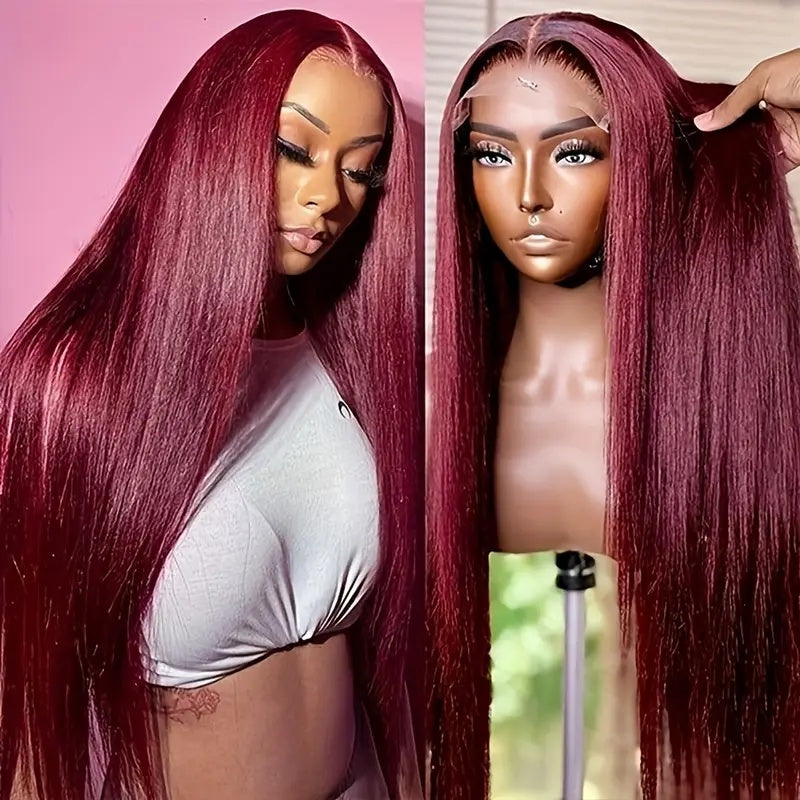 Luxury 26-Inch Long Wavy Lace Front Wig β Natural Black, Heat Resistant