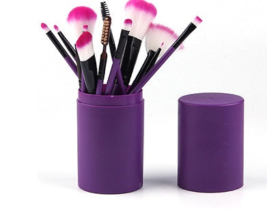 12-Piece Vegan Makeup Brush Set β Soft, Stylish, and Essential