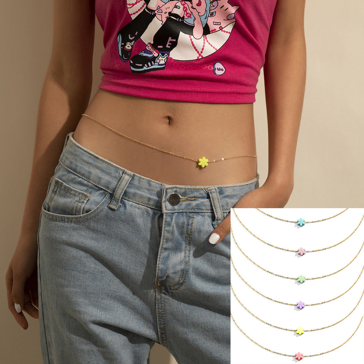 Delicate Gold Belly Chain β Cute Charm Waist Jewelry for Women