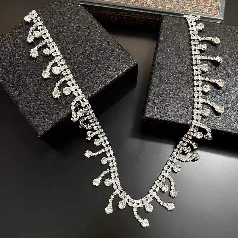 Elegant 4-Layer Strass Anklet β Dainty Gold & Silver Bead Chain for Women
