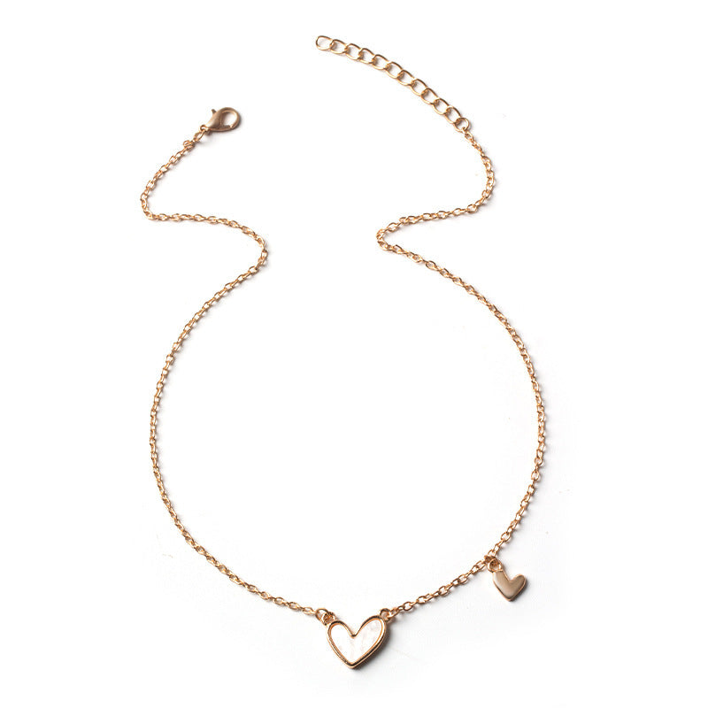 Minimalist Heart Acrylic Pendant Necklace – INS Style Chic Chain for Women