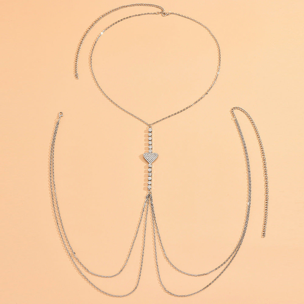 Gold Body Tassel Chain β Glam Statement Jewelry for Chest & Waist