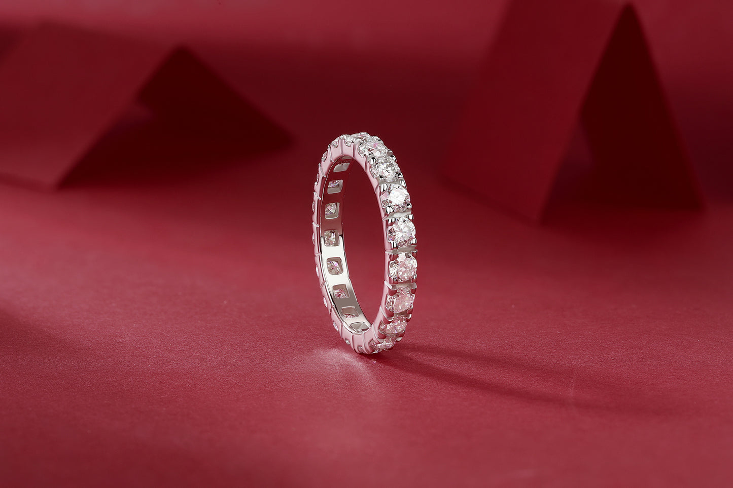 Moissanite Eternity Ring – Starry Sky Silver Band