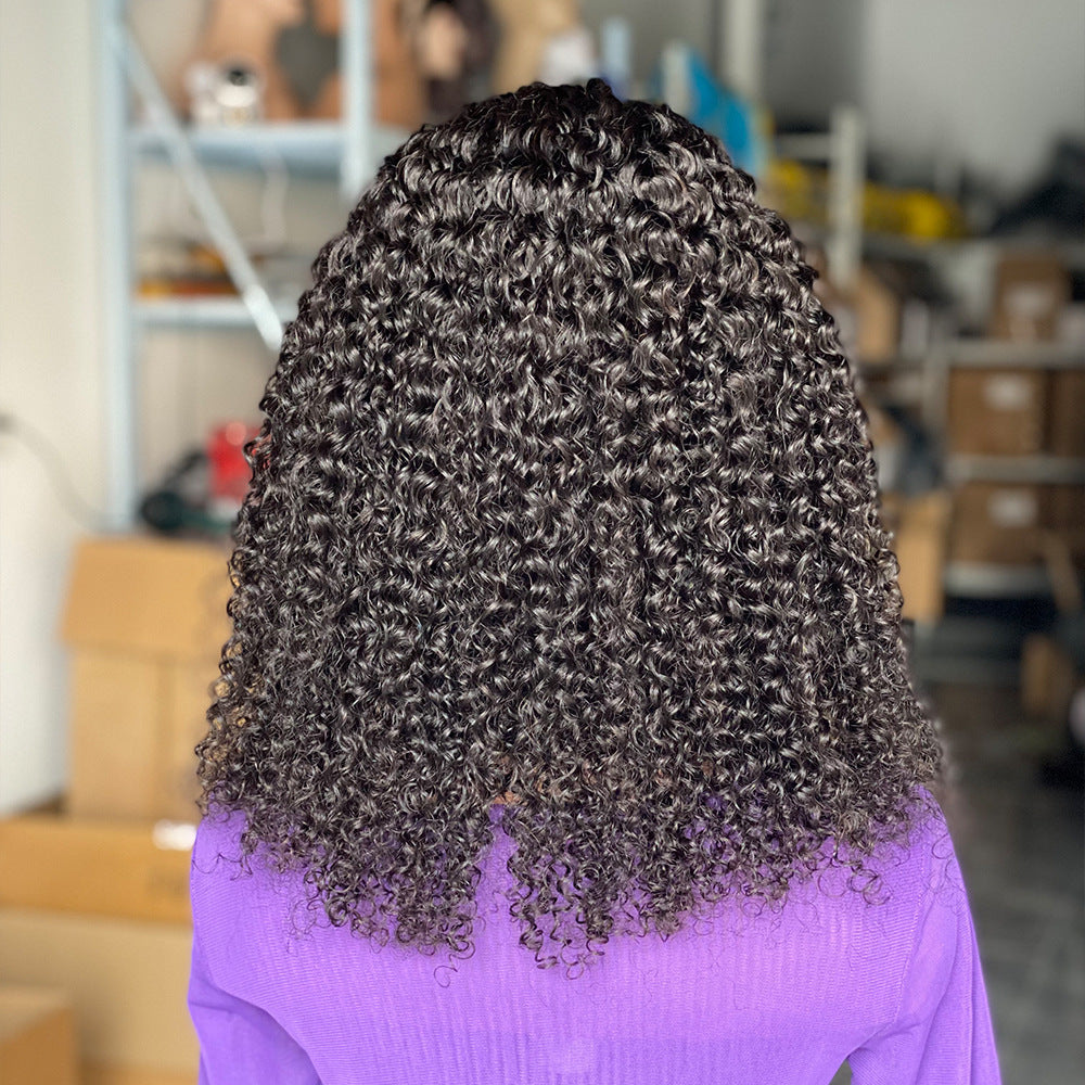 16'' Curly Headband Wig β 100% Human Hair, Glueless & Beginner-Friendly