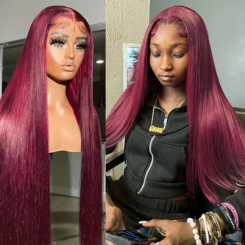 Luxury 26-Inch Long Wavy Lace Front Wig β Natural Black, Heat Resistant