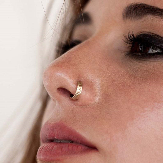 Minimalist Nose Ring & Earring Set for Women – Fashion Geometric Body Piercing Jewelry (3 Colors)