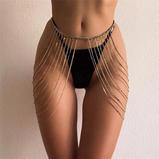 Luxury Diamond Fringe Waist Chain – Festival & Beach Body Jewelry
