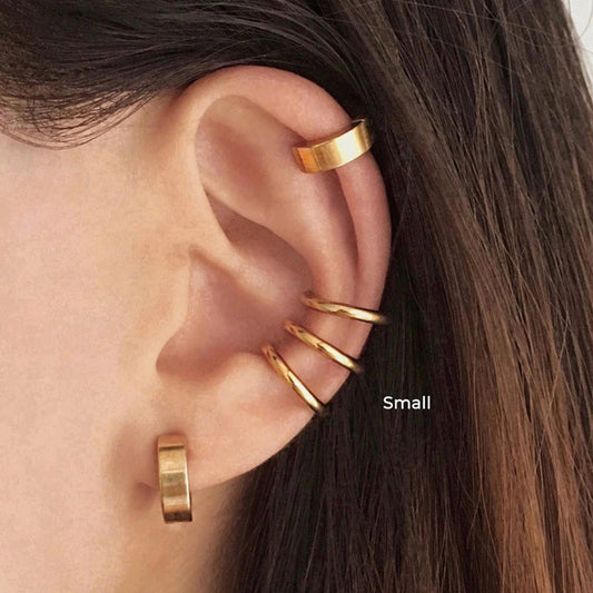 No-Pierce Titanium Clip-On Hoop – Rose Gold Comfort Fit
