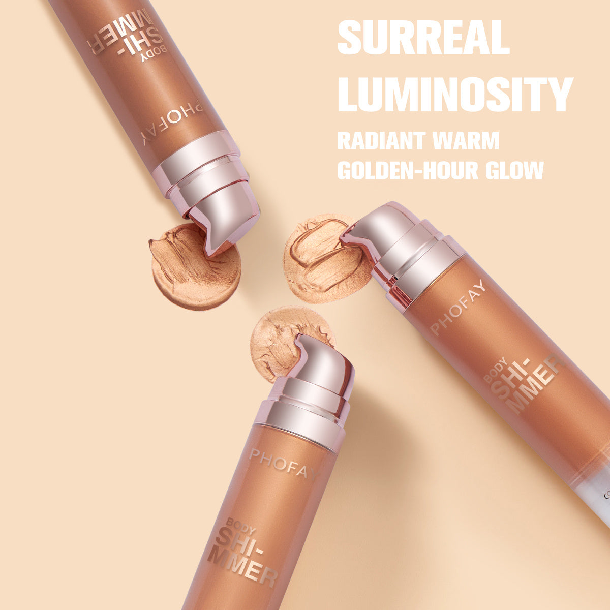 Glow Up Body Shimmer Oil – Hydrating & Illuminating Bronze Finish (PHOFEAY)