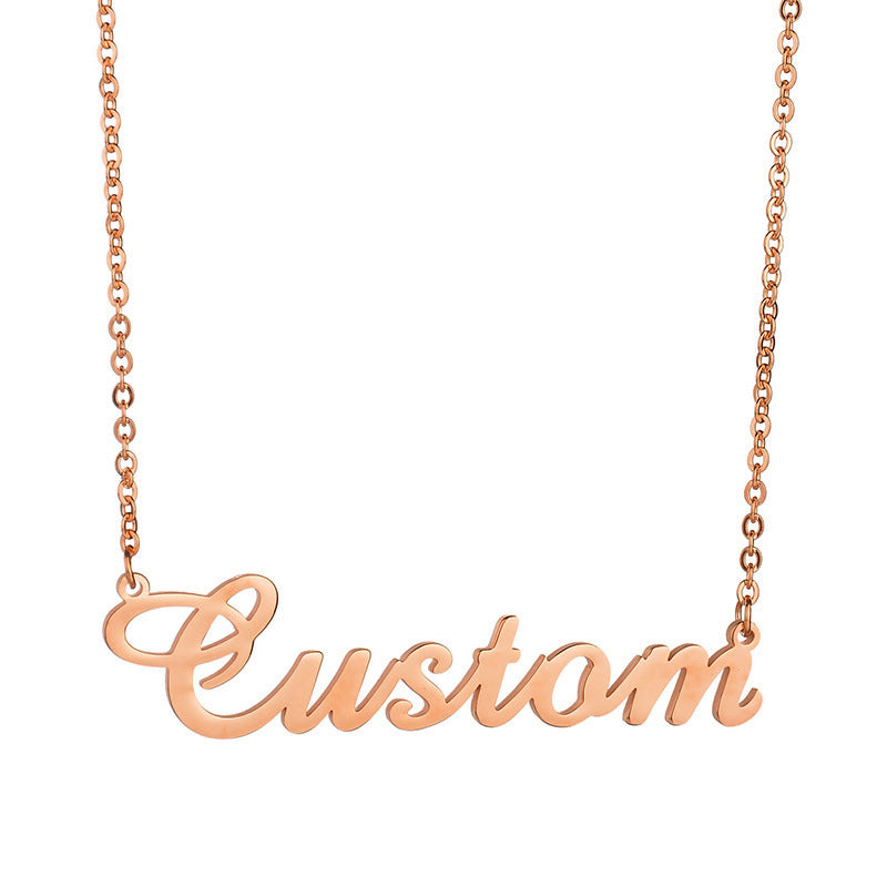 Custom Name Necklace – Personalized Titanium Steel Chain (Unisex)