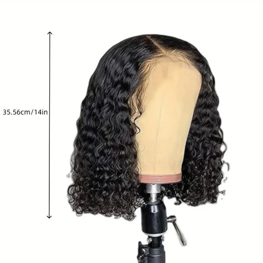 14” Short Curly Lace Front Wig – Jerry Curl Bob That Slays Effortlessly