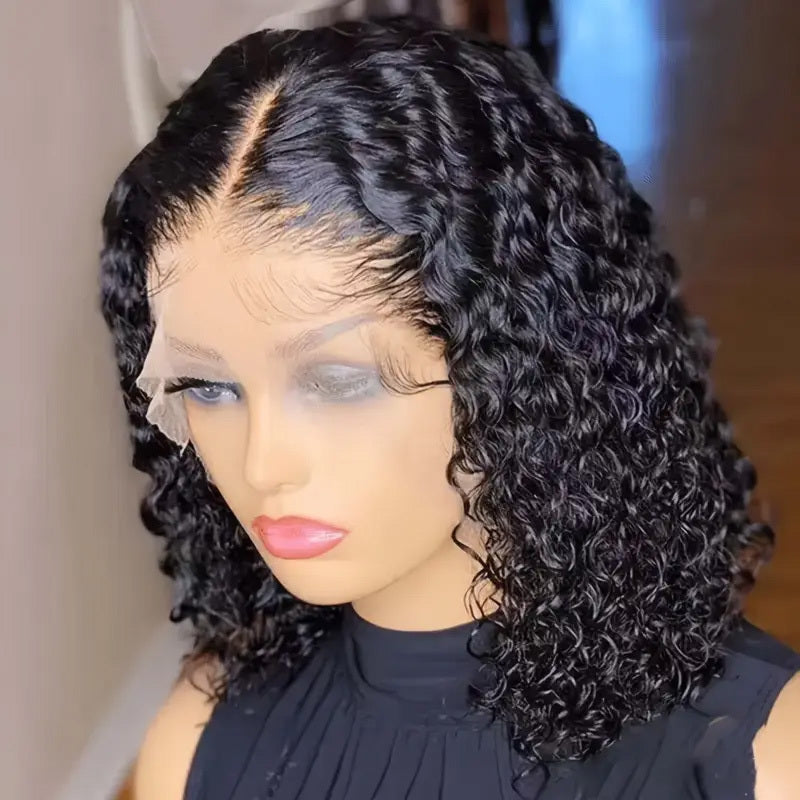 14” Short Curly Lace Front Wig – Jerry Curl Bob That Slays Effortlessly