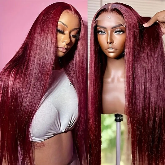 Luxury 26-Inch Long Wavy Lace Front Wig – Natural Black, Heat Resistant