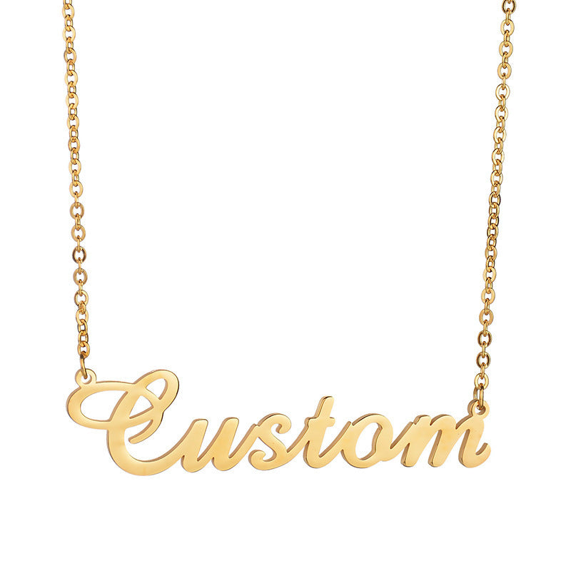 Custom Name Necklace – Personalized Titanium Steel Chain (Unisex)