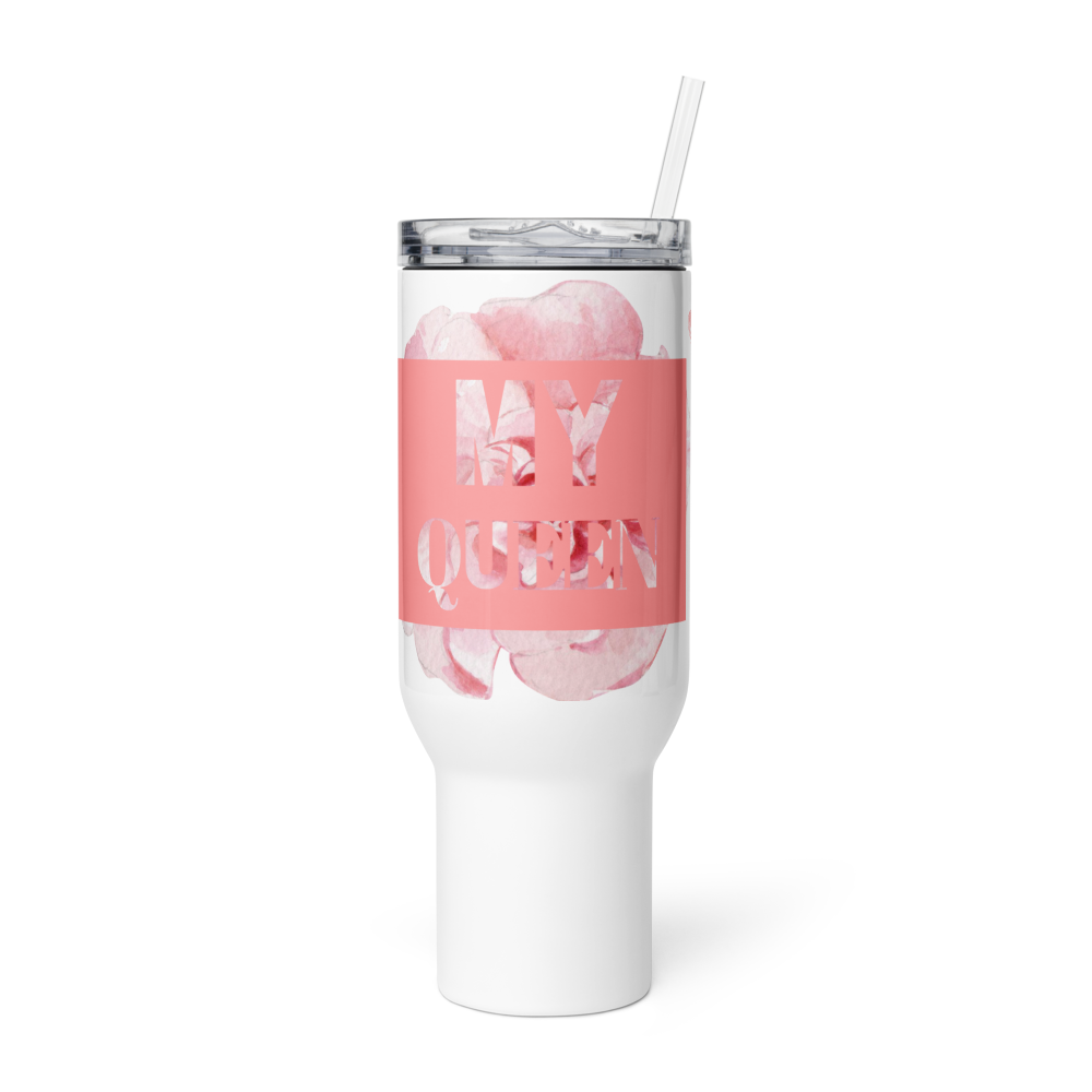 Travel mug with a handle